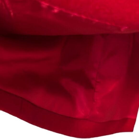 Koret  Blazer Jacket 10 Red Black 100% Wool One Button velvet trim old money - Picture 6 of 9